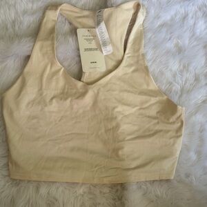 Fabletics Cream Sports Bra